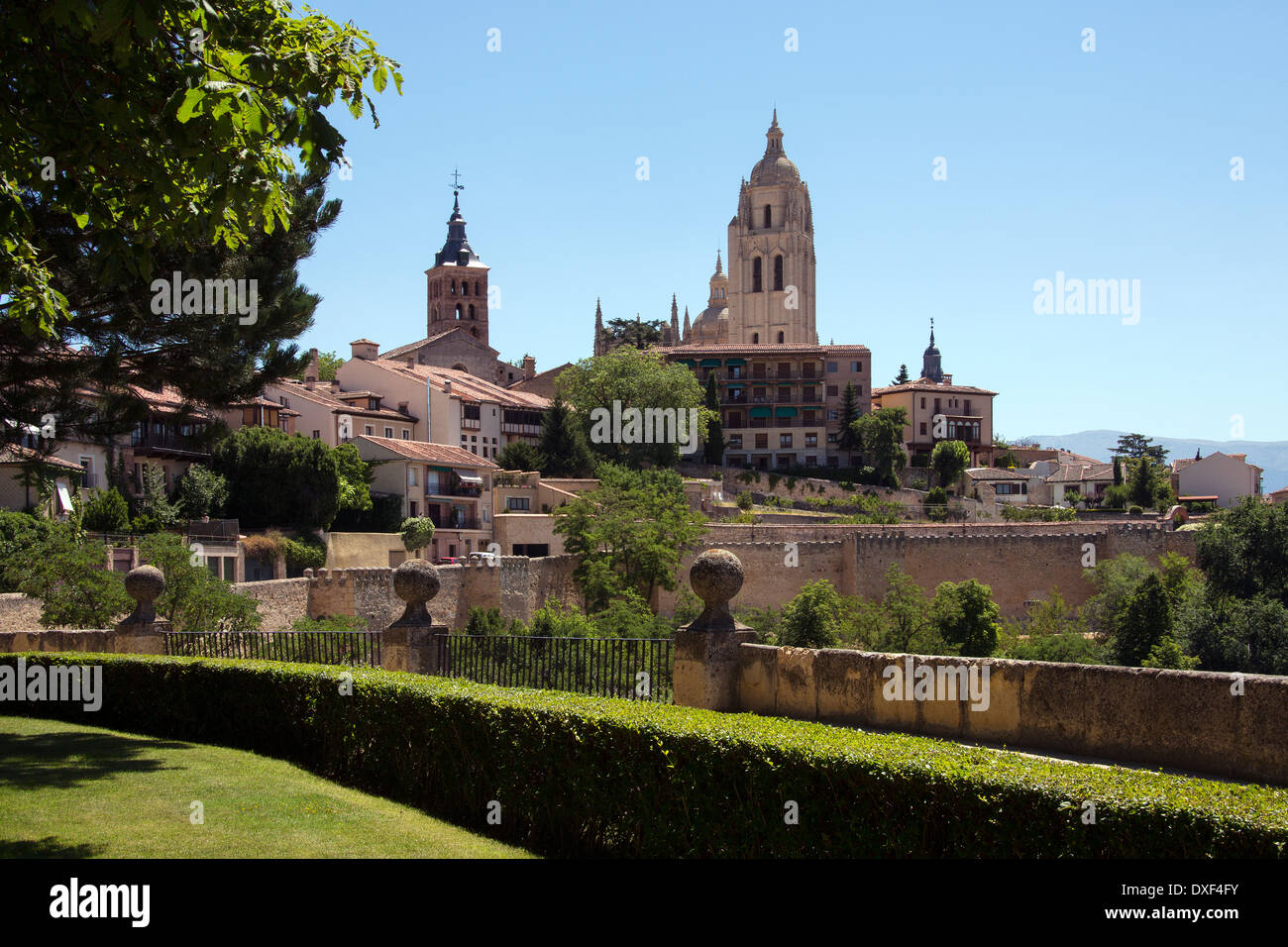 The city of Segovia in central Spain. Stock Photo