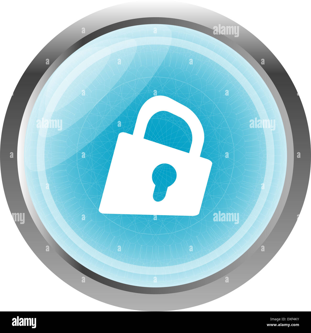 Padlock icon web sign. web app button isolated on white Stock Photo - Alamy