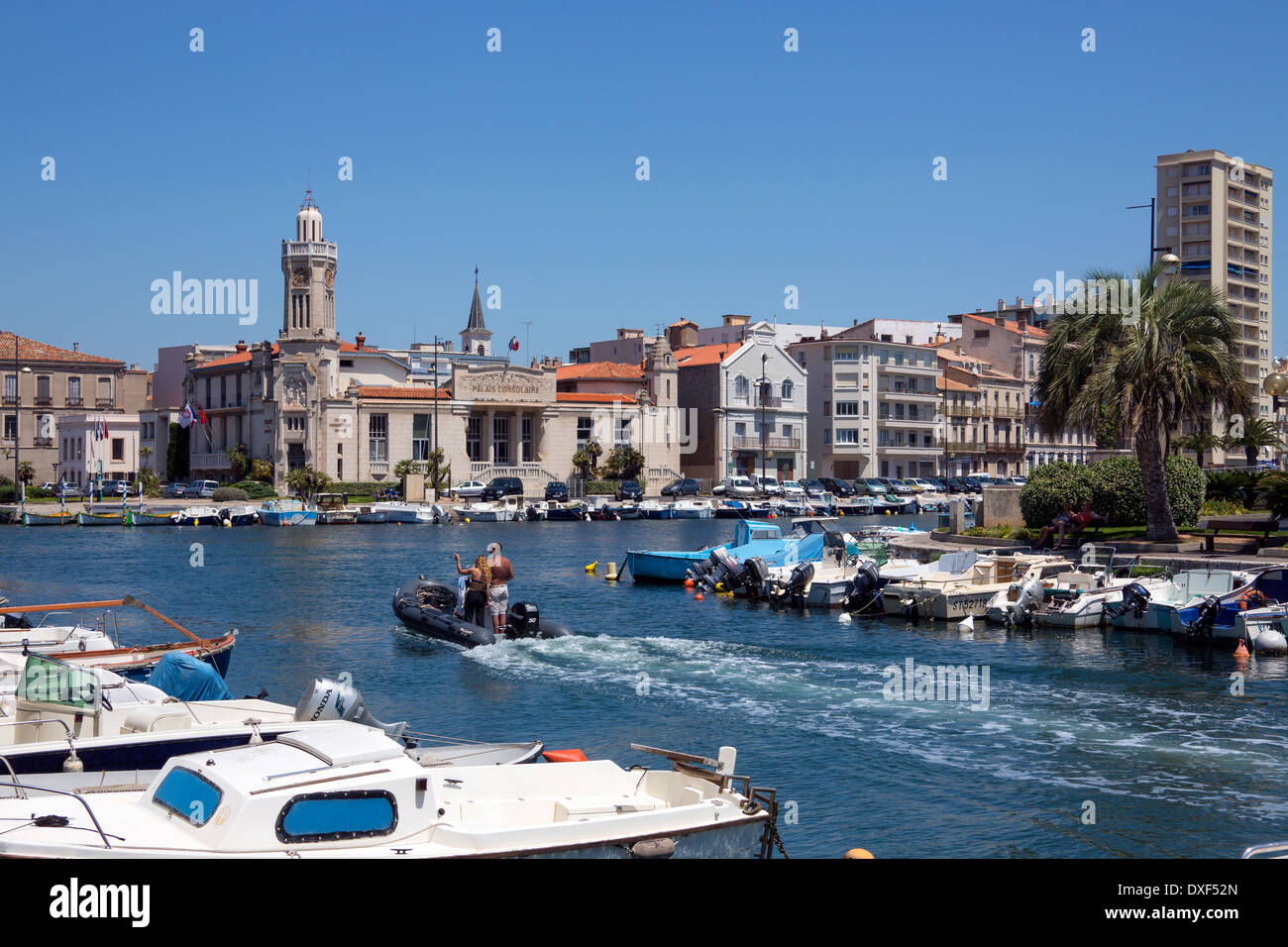 The coastal town of Sete in the Languedoc-Roussillon region of the South of France Stock Photo