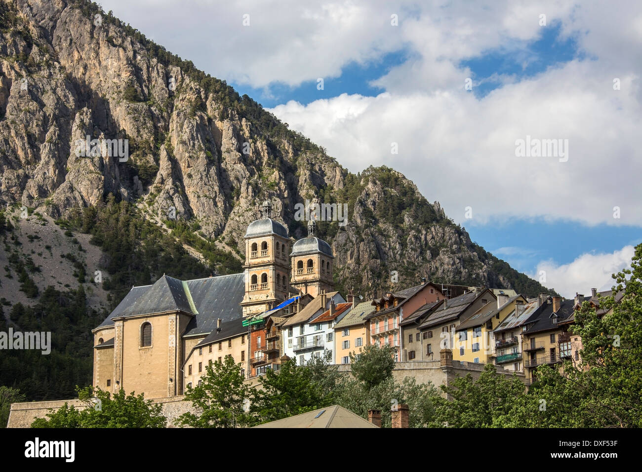 The old fortified city of Briancon in the Provence-Alpes-Côte d'Azur region in southeastern France Stock Photo