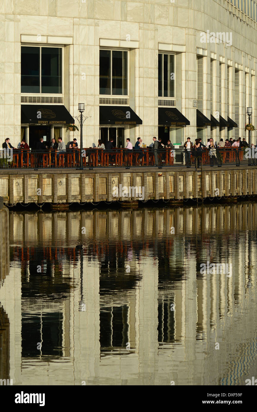 Cafe bar reflection Stock Photo