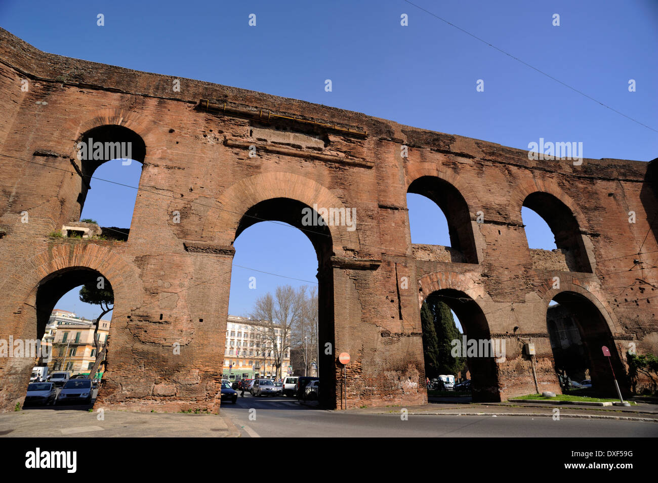 Italy, Rome, Porta Maggiore, Nero aqueduct Stock Photo