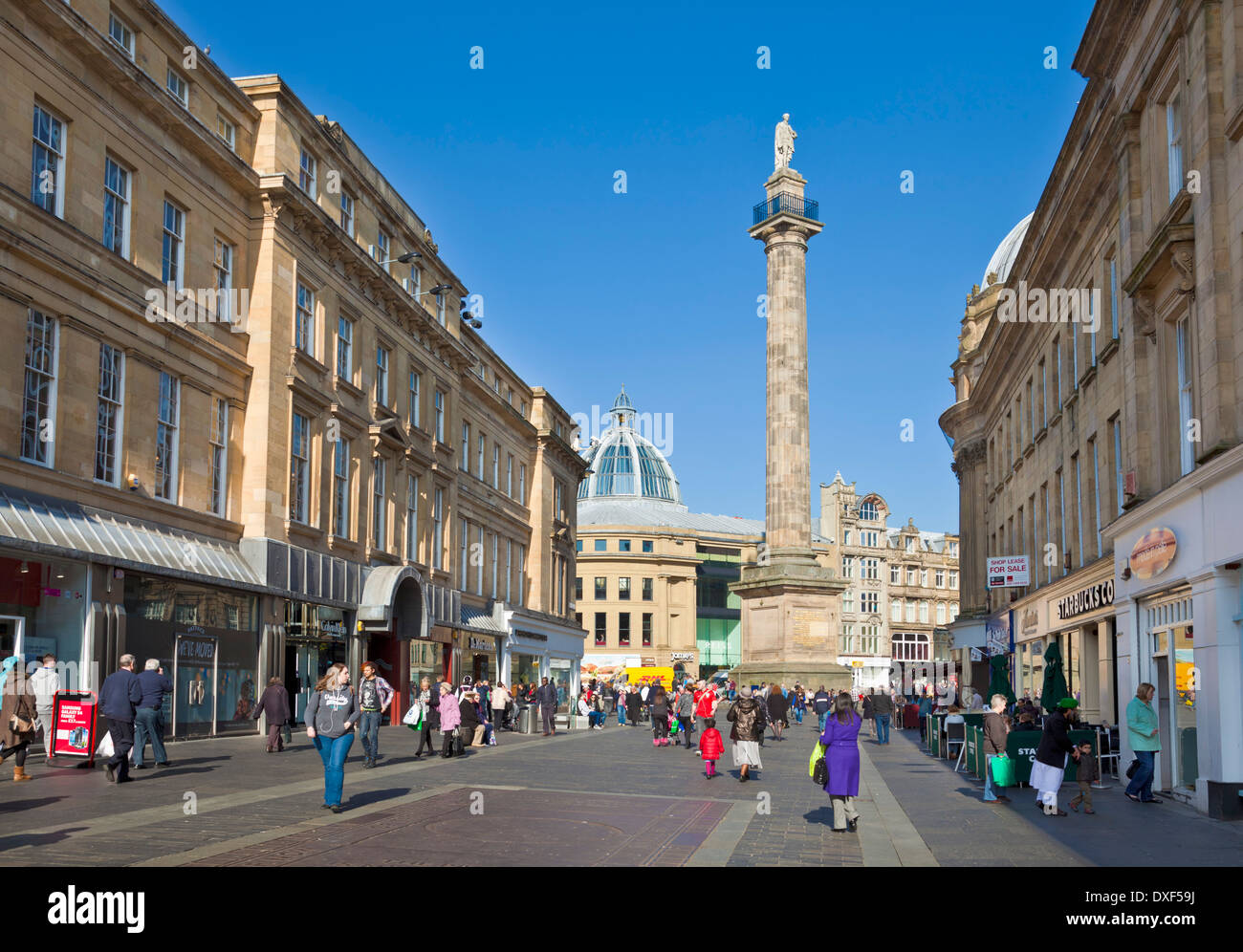 Grey's Monument Grainger Town Newcastle upon Tyne city centre Tyne and Wear England GB UK EU Europe Stock Photo