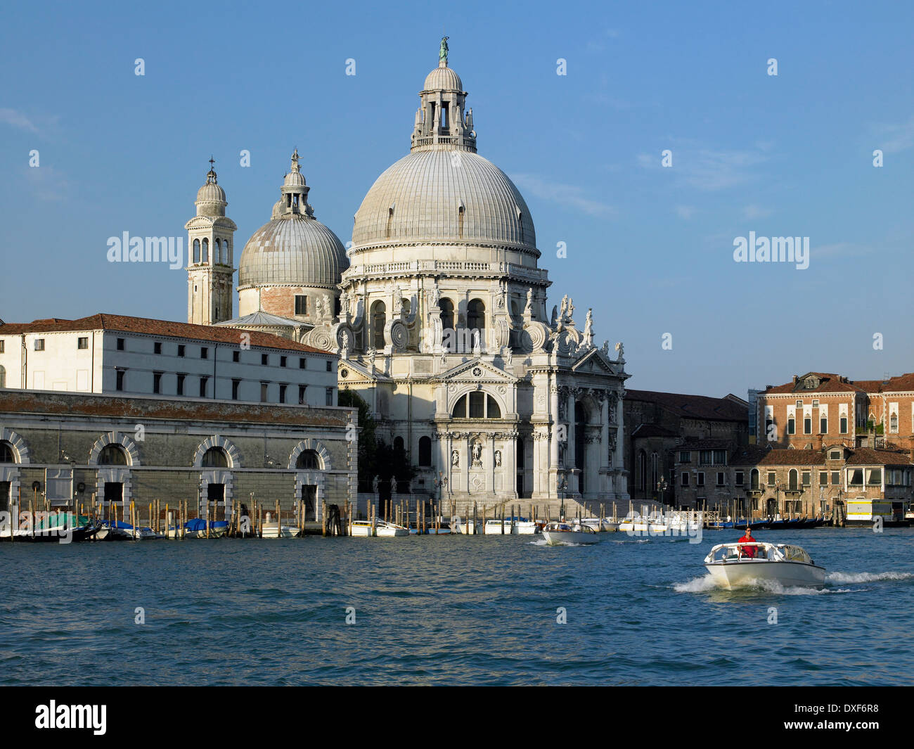 Church of Santa Maria della Salute at the entrance to the Grand Canal in Venice, northern Italy. Stock Photo