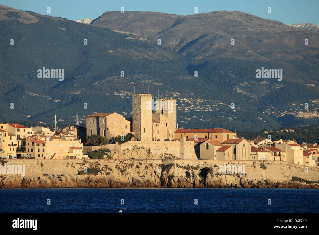 Overview of the historic city of Antibes on the French Riviera Stock Photo