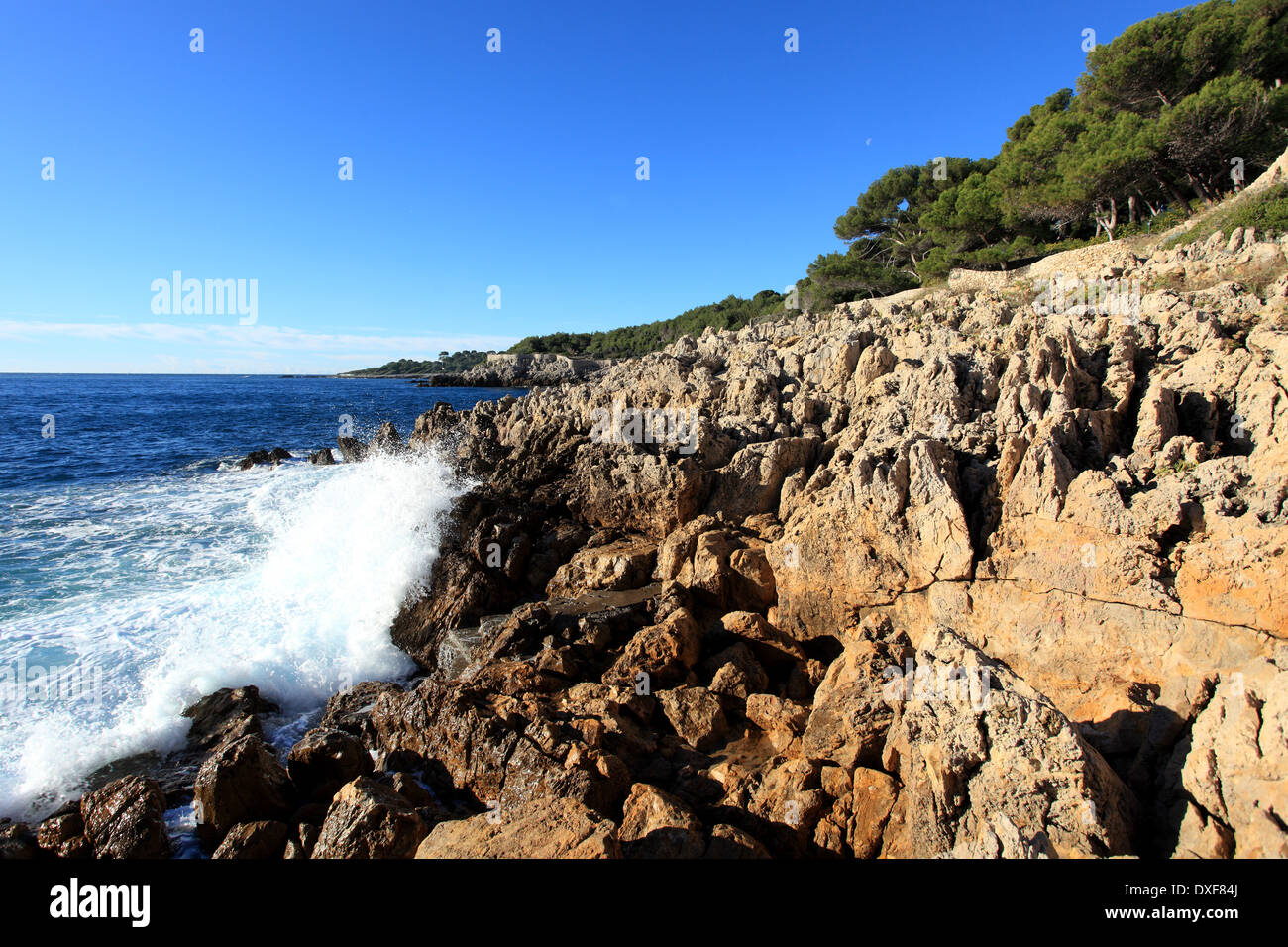 The Cap d'Antibes on the French Riviera Stock Photo