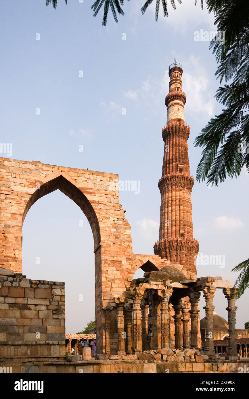 Qutb Minar (Victory Tower) at the QuwwatulIslam Mosque within the