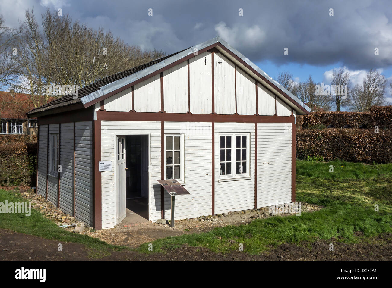WWI wooden barrack used as prefabricated temporary house for First ...