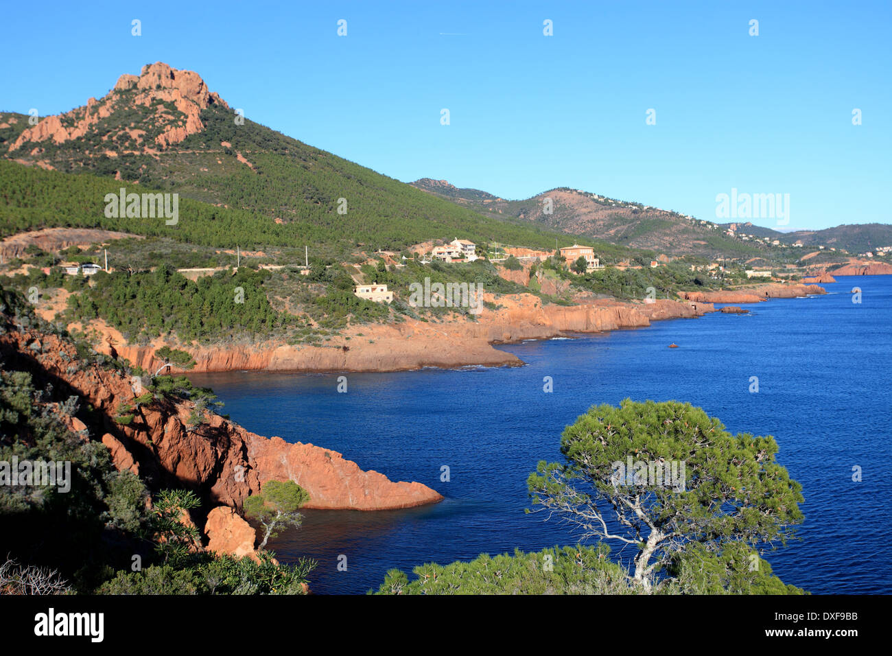 Landscape of the Esterel between Cannes and Saint Raphael Stock Photo ...