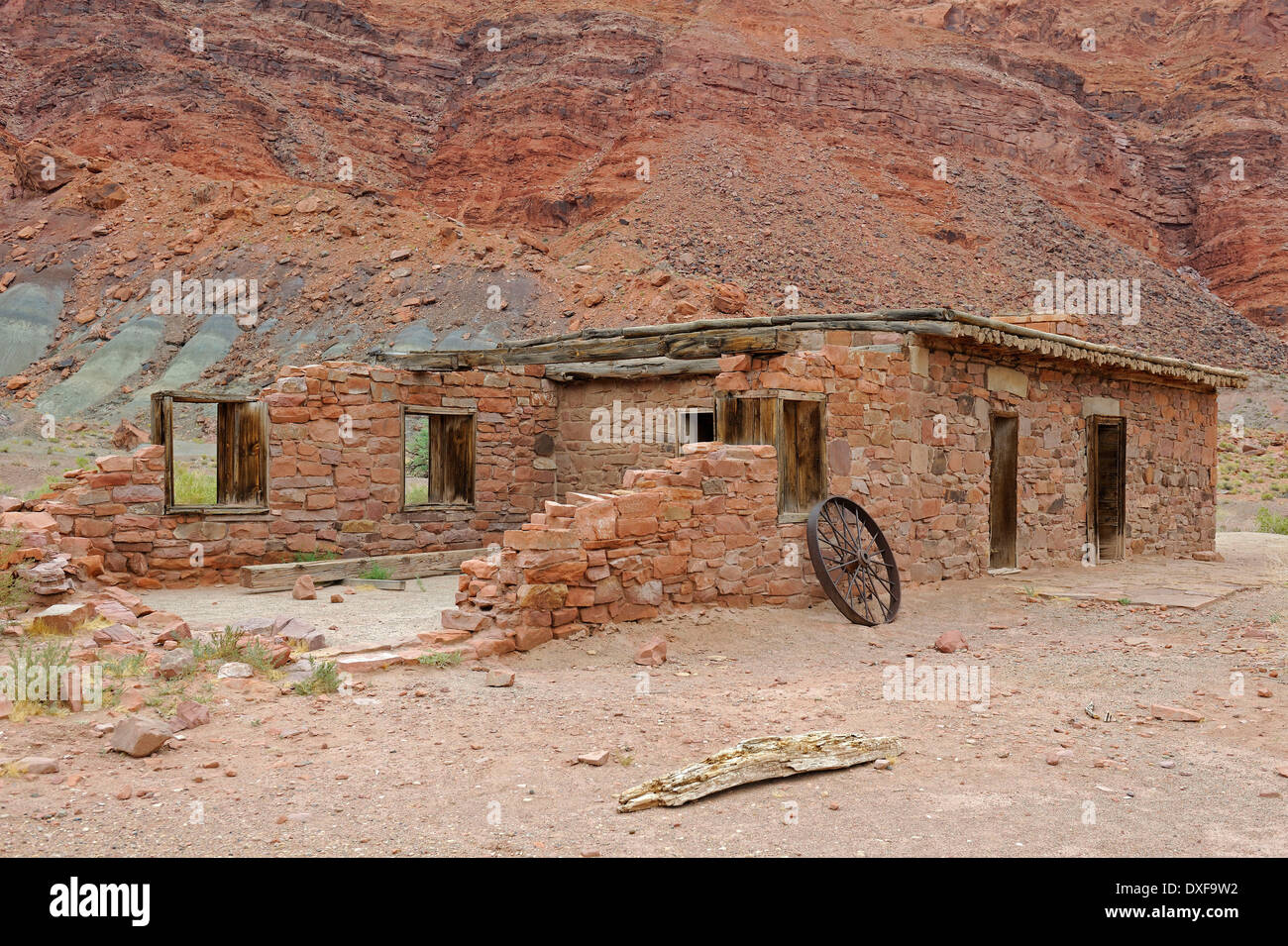 Lee's Fort from 1880, Lee's Ferry, Arizona, USA Stock Photo