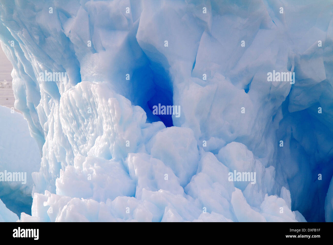 Antarctic blue ice, iceberg, icebergs, ice berg, Antarctica. Stock Photo