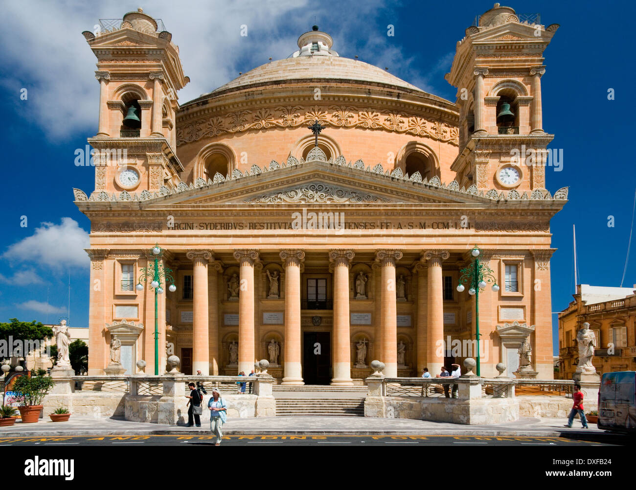 The Rotunda in the town of Mosta on the Island of Malta Stock Photo