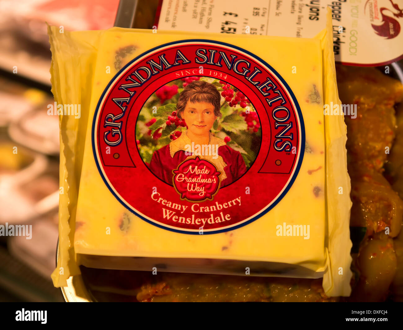 Grandma Singletons cheese made in Lancashire Stock Photo