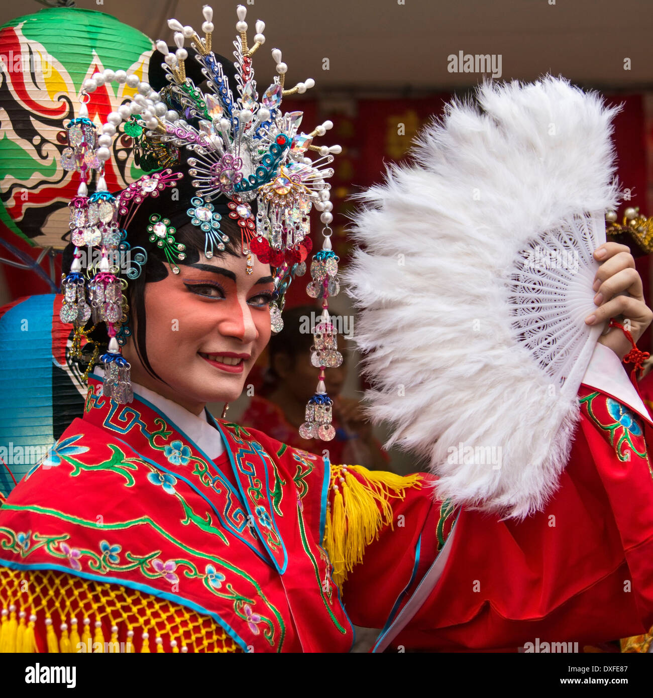 Chinese New Year celebrations in Chinatown in Bangkok in Thailand. Stock Photo