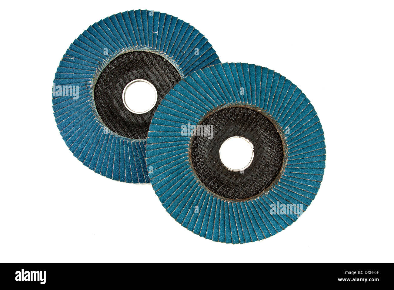 Abrasive disks on a white background Stock Photo