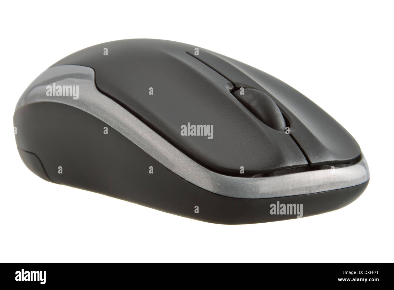 Black computer mouse Stock Photo