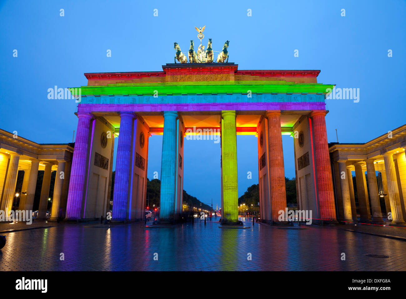 Festival of Lights, the Brandenburg Gate, Berlin, Germany Stock Photo