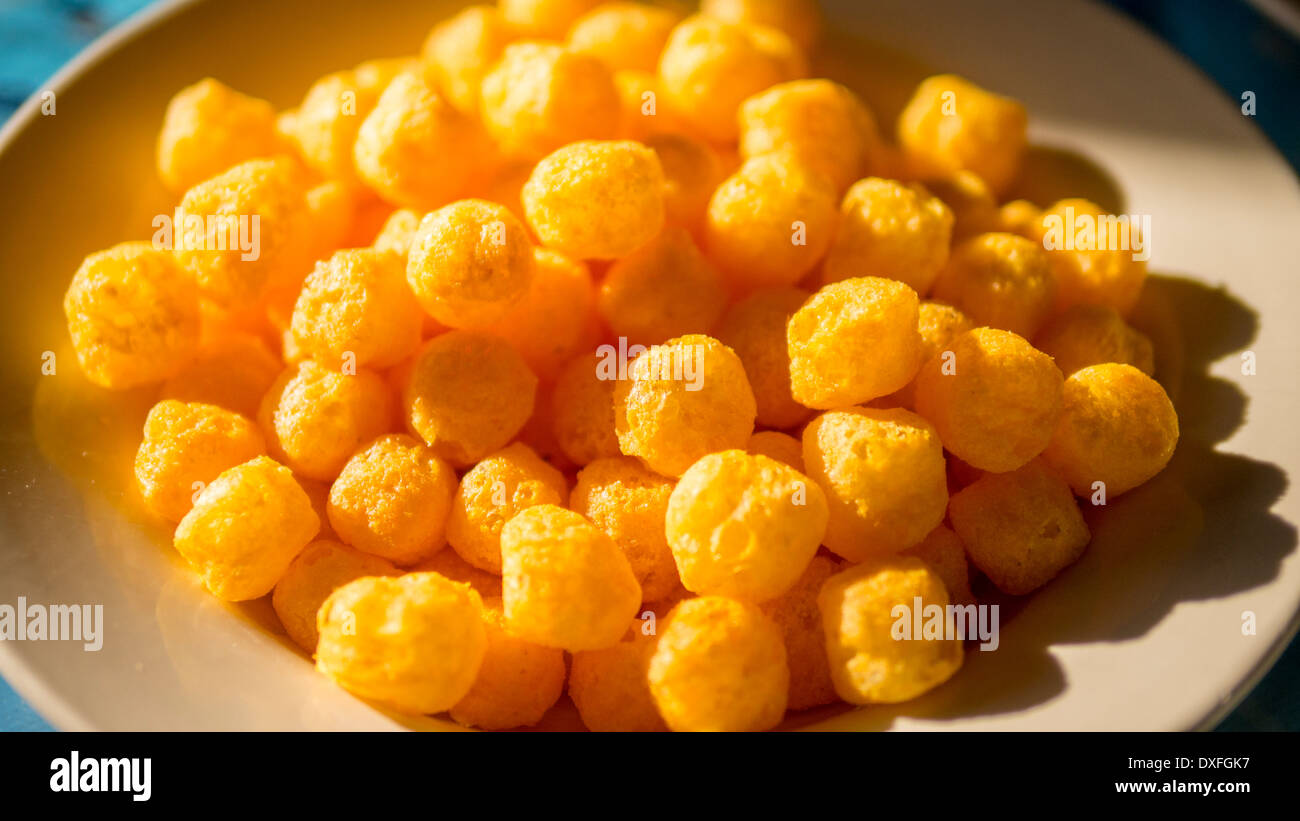 Cheese Balls / Crisps. Stock Photo