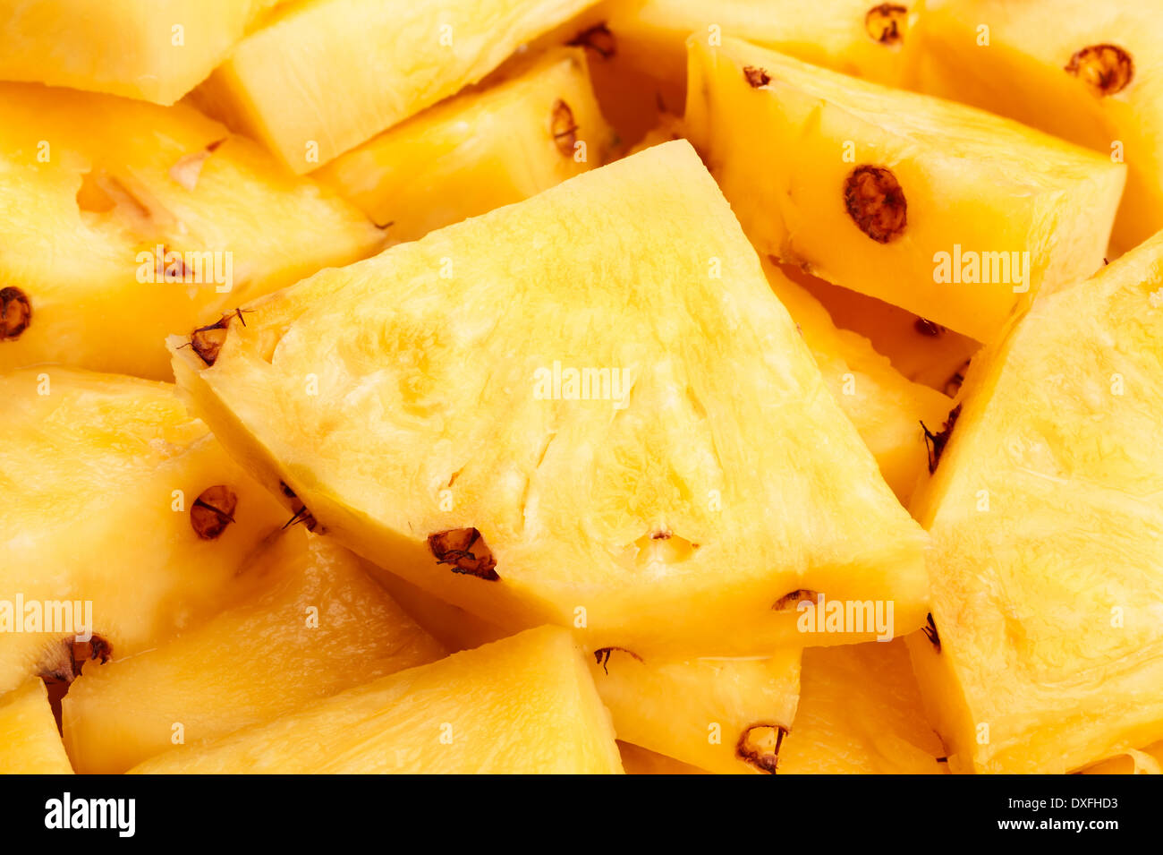 pineapple chunks Stock Photo