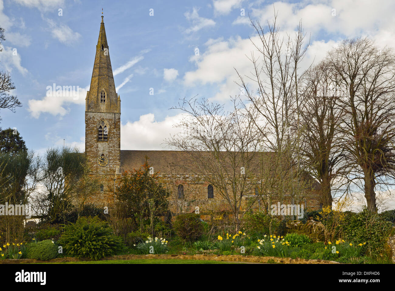 All Saints church in Brixworth Northamptonshire UK Stock Photo