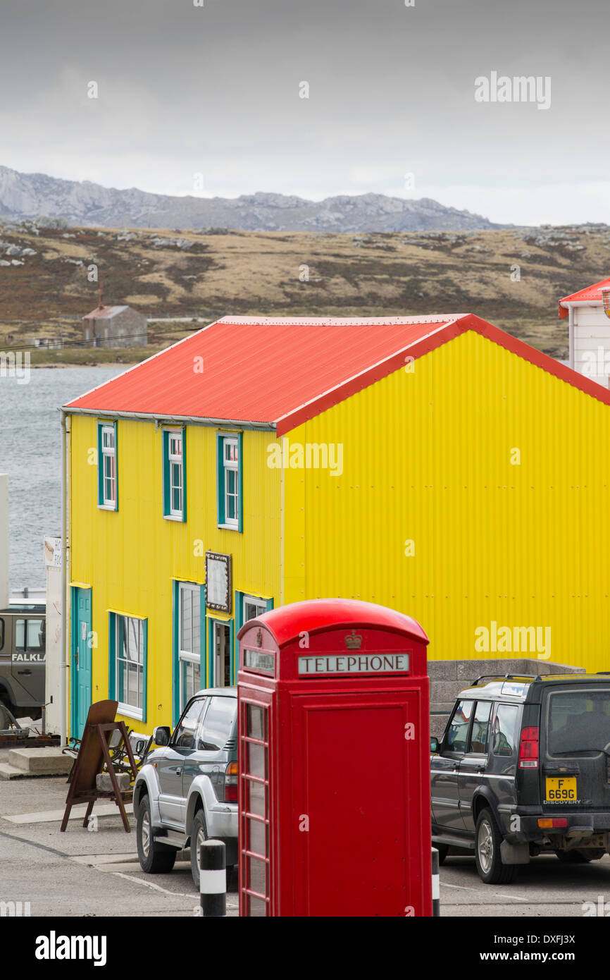 A gift shop in Port Stanley in the Falkland Islands with a British