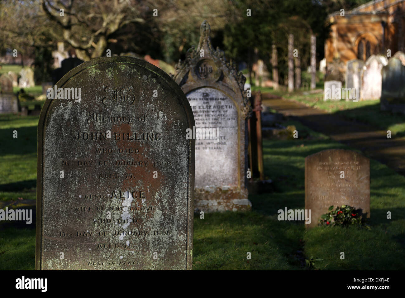 Bugbrooke village church and grave yard Stock Photo Alamy