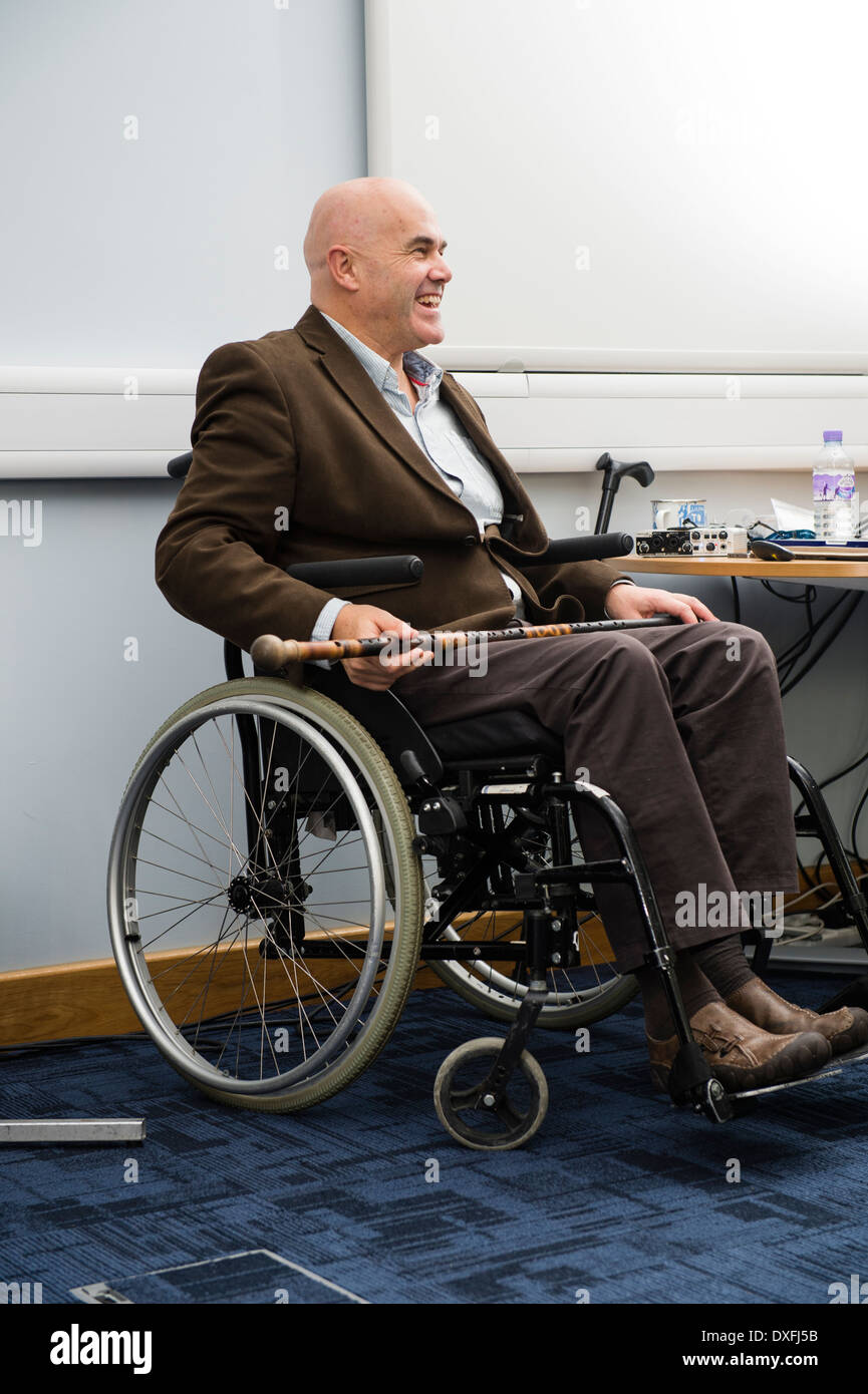 Wheelchairbound Motivational educational speaker TIM RYLANDS Stock