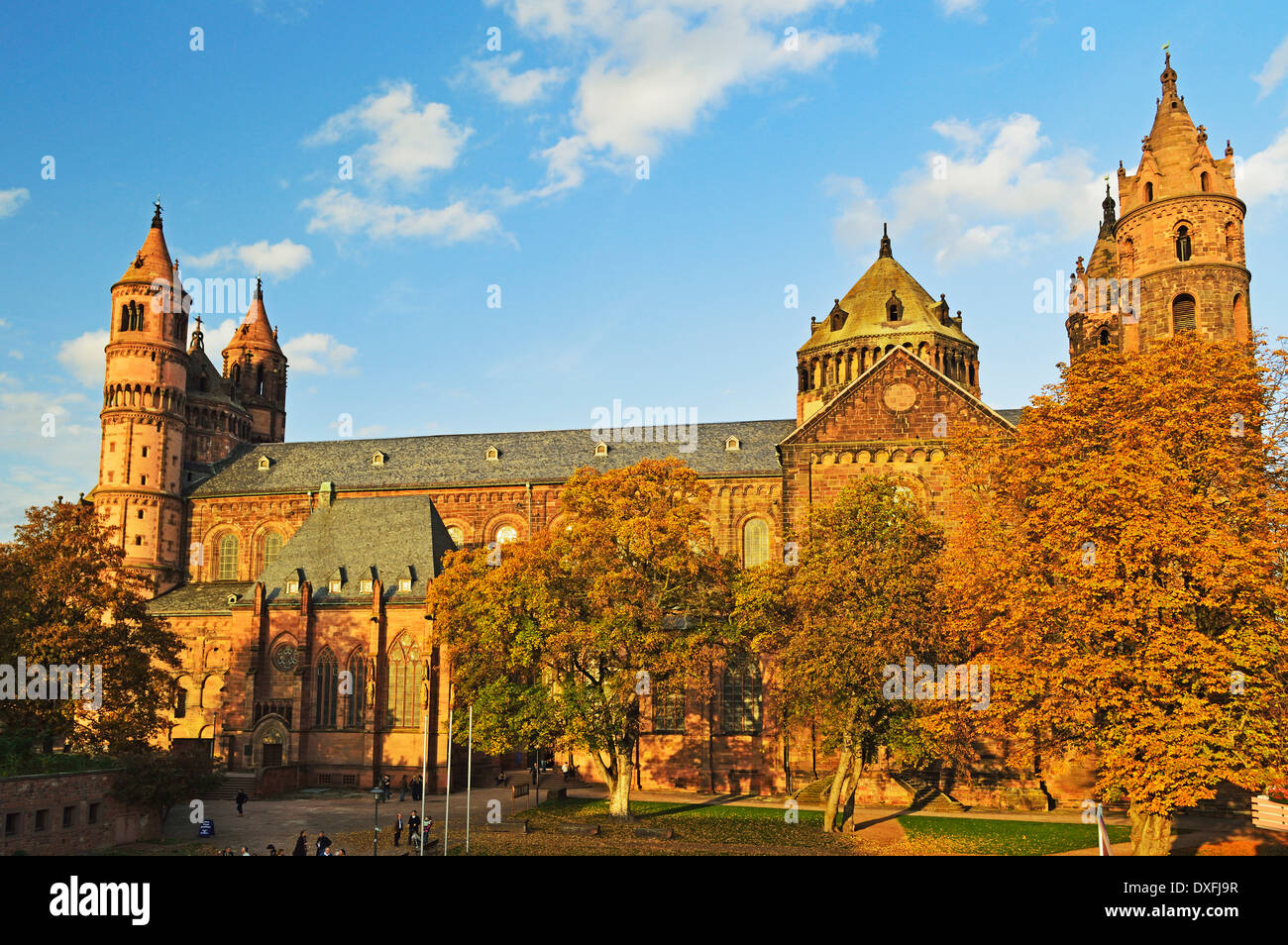 Worms Cathedral in Autumn, Worms, Rhineland-Palatinate, Germany Stock Photo