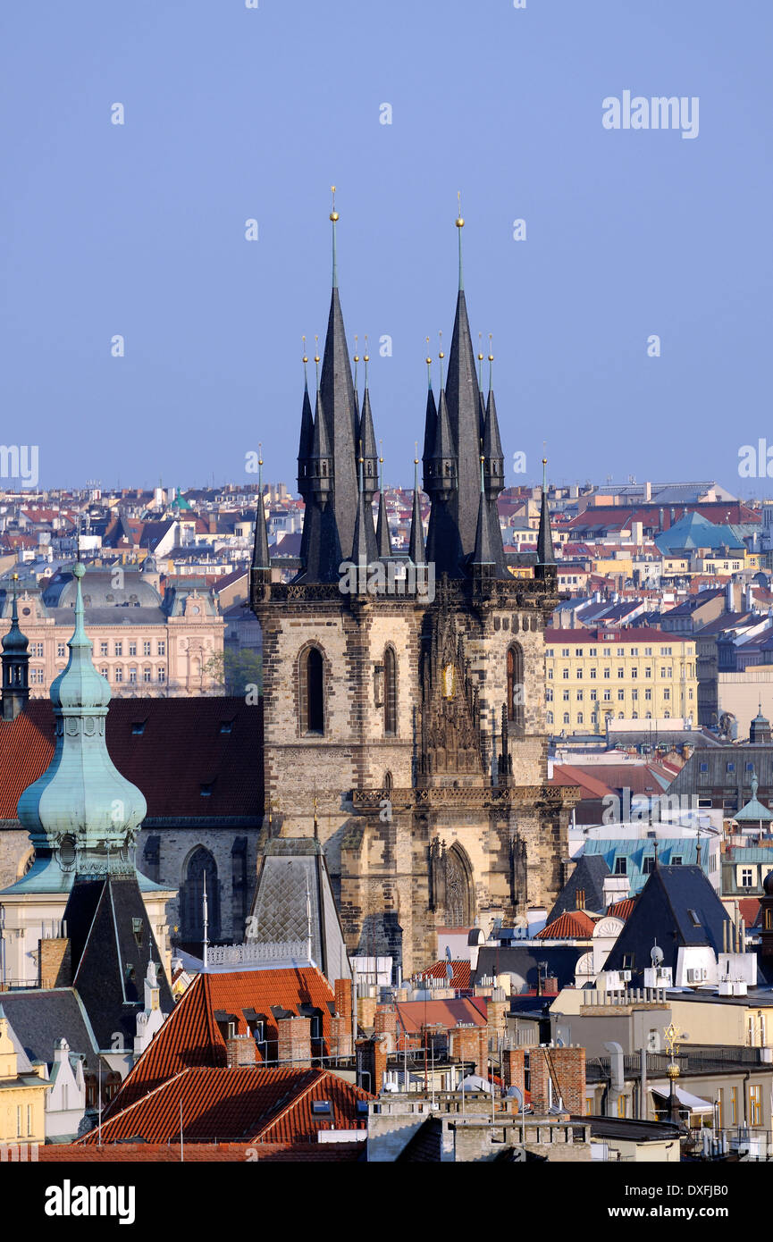Church of Our Lady before Tyn, Old Town Square, old town, Prague, Bohemia, Czech Republic Stock Photo