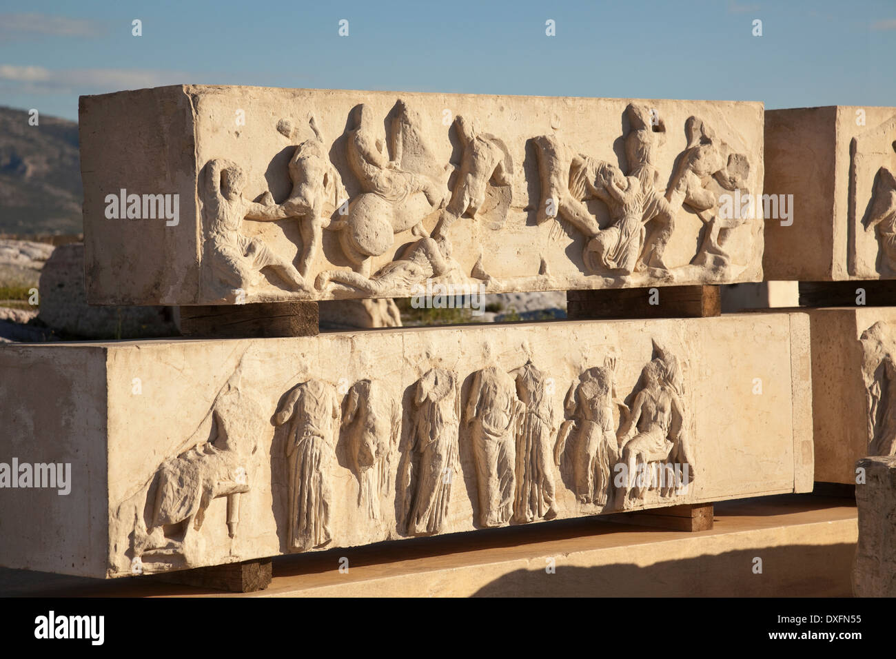Frieze of marble for Parthenon restoration in Athens, Greece Stock Photo 67958049 Alamy