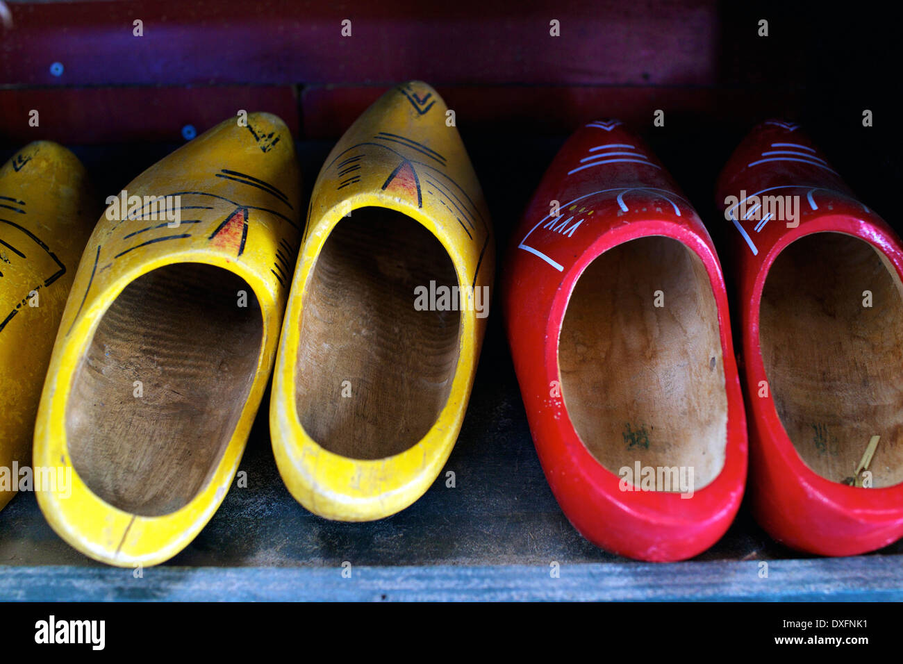 Dutch wooden shoes Stock Photo