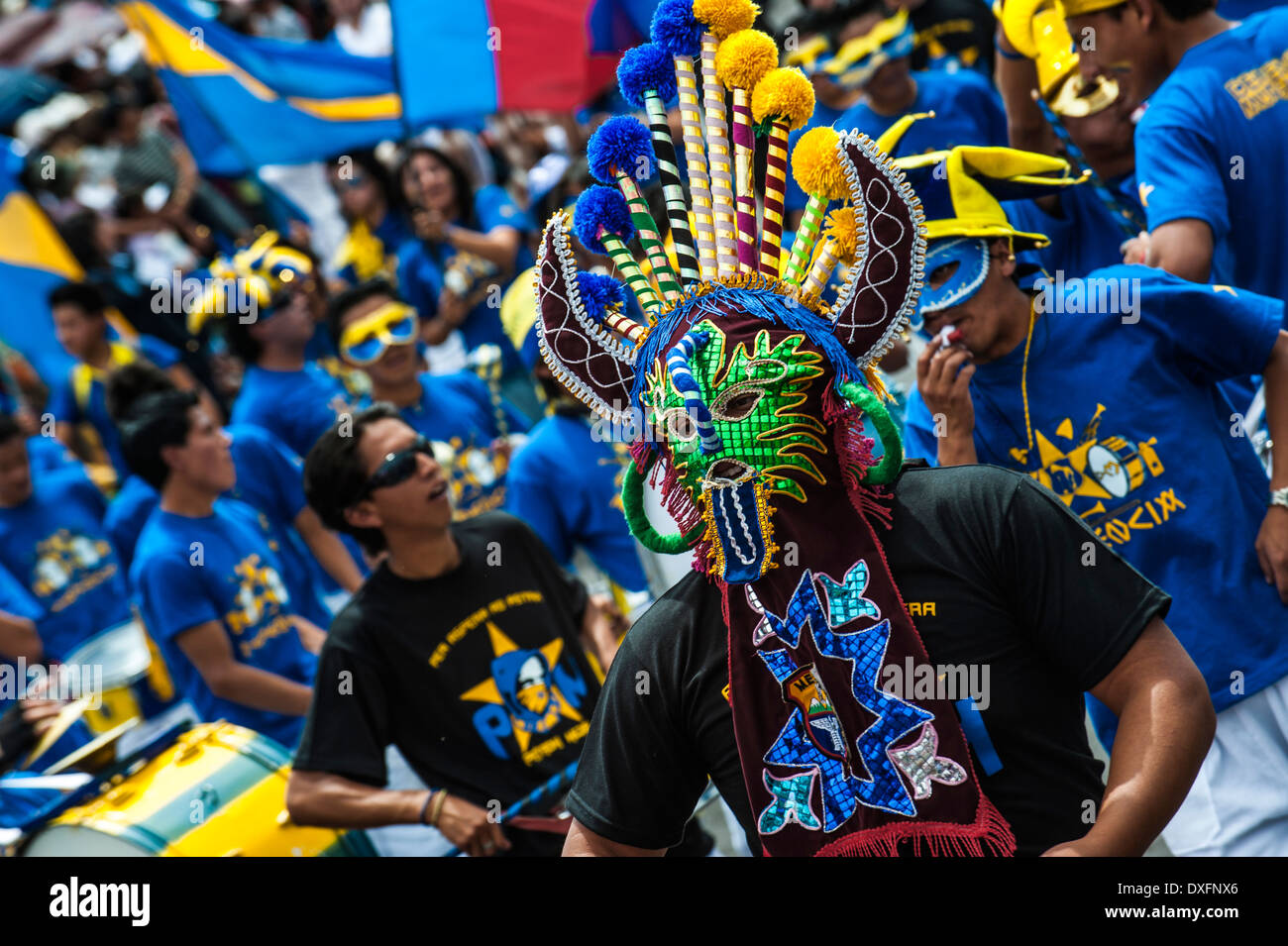 Dancers At A Parade, Quito's Day, Ecuador Stock Photo - Alamy