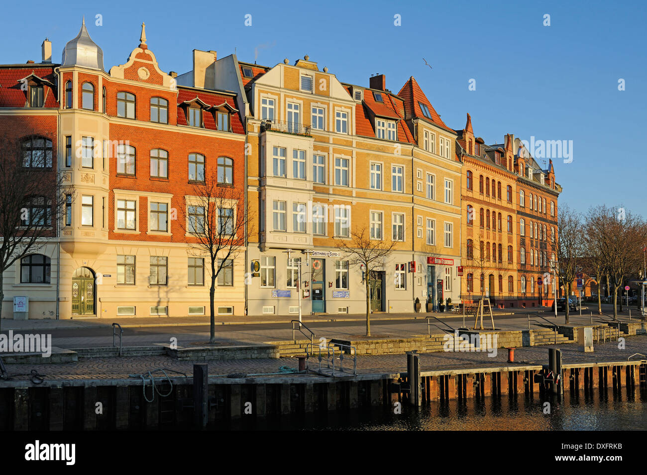 Brick buildings from the 19th Century, at old port, Hanseatic City of ...