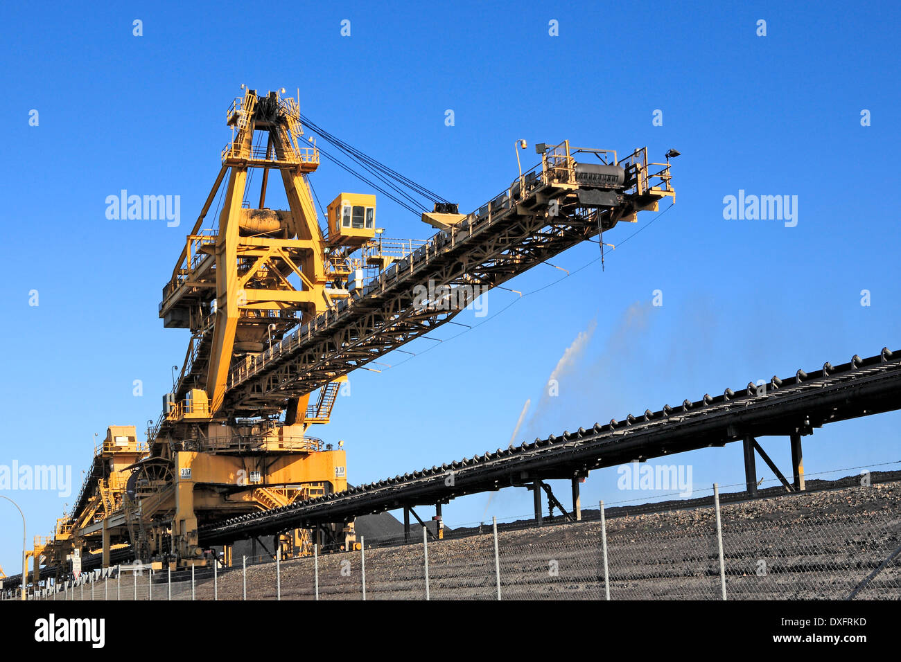 A Yellow Coal Loader Stock Photo