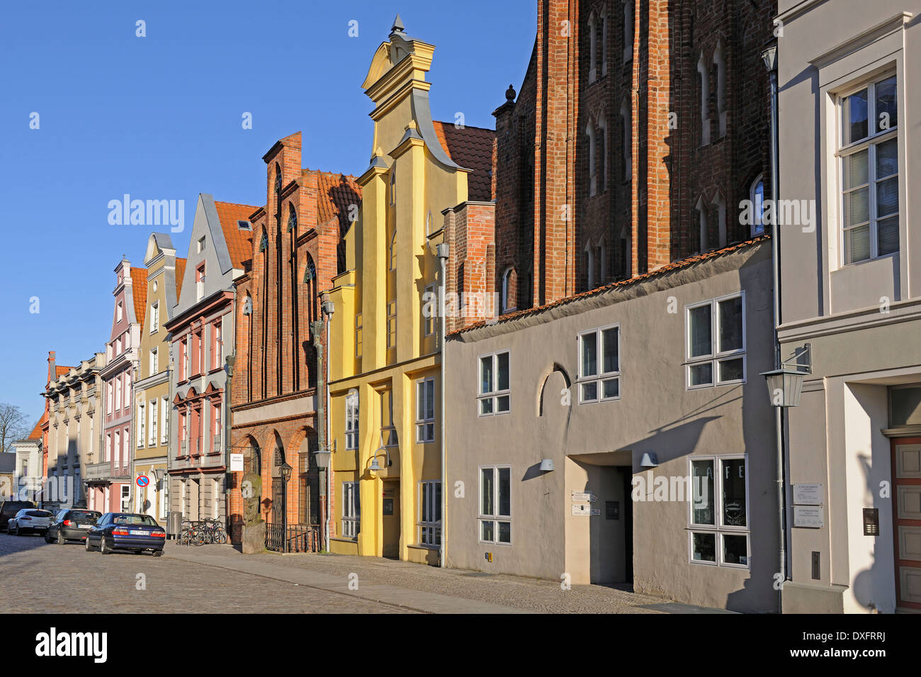 Restored historic buildings old town Hanseatic City of Stralsund UNESCO ...