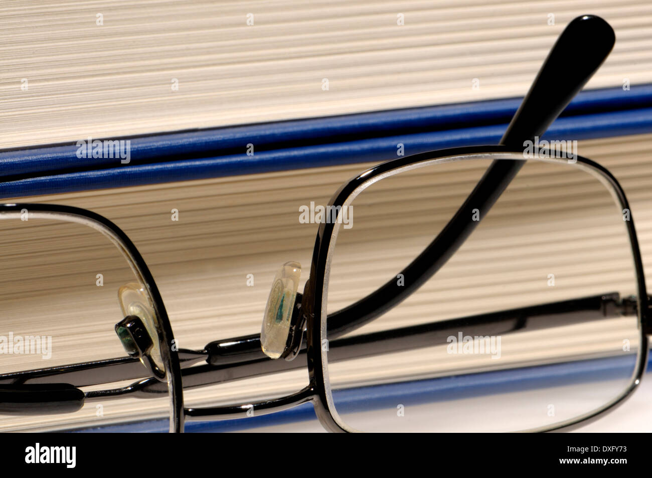 Reading glasses Stock Photo