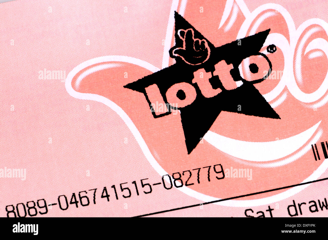 British Lotto national lottery ticket Stock Photo