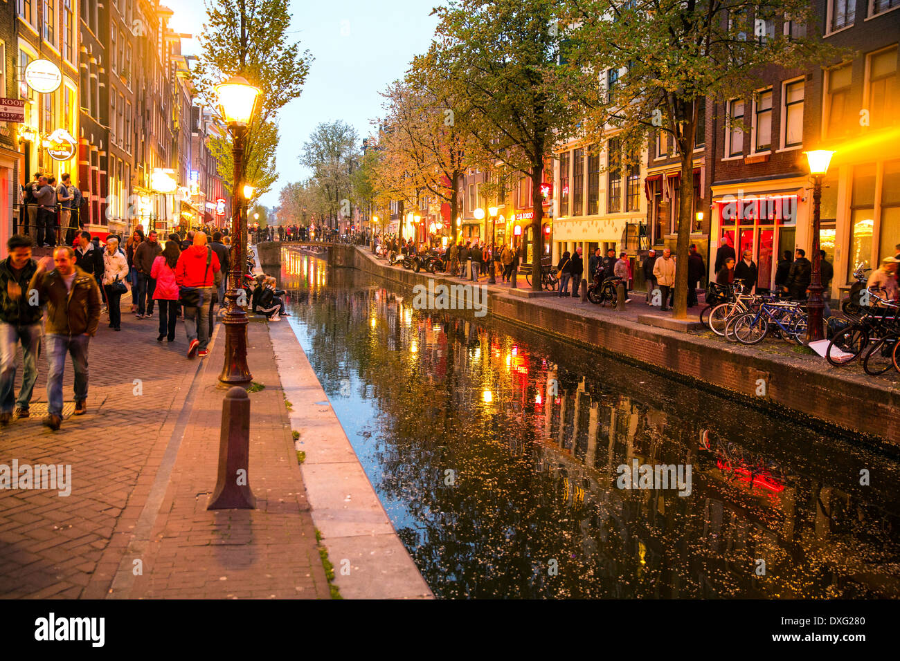 Amsterdam red light canal hi-res stock photography and Alamy