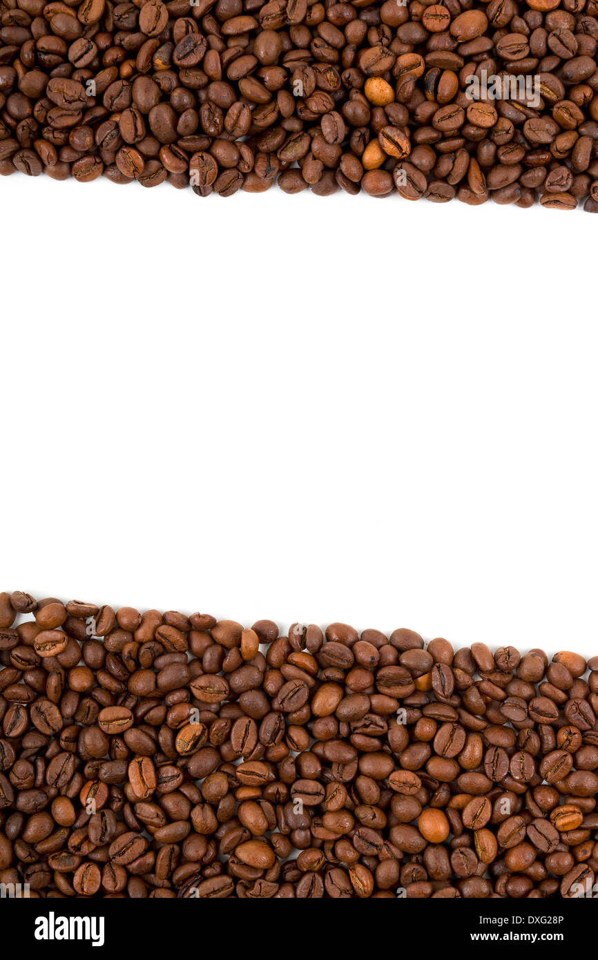 Coffee beans on a white background Stock Photo - Alamy