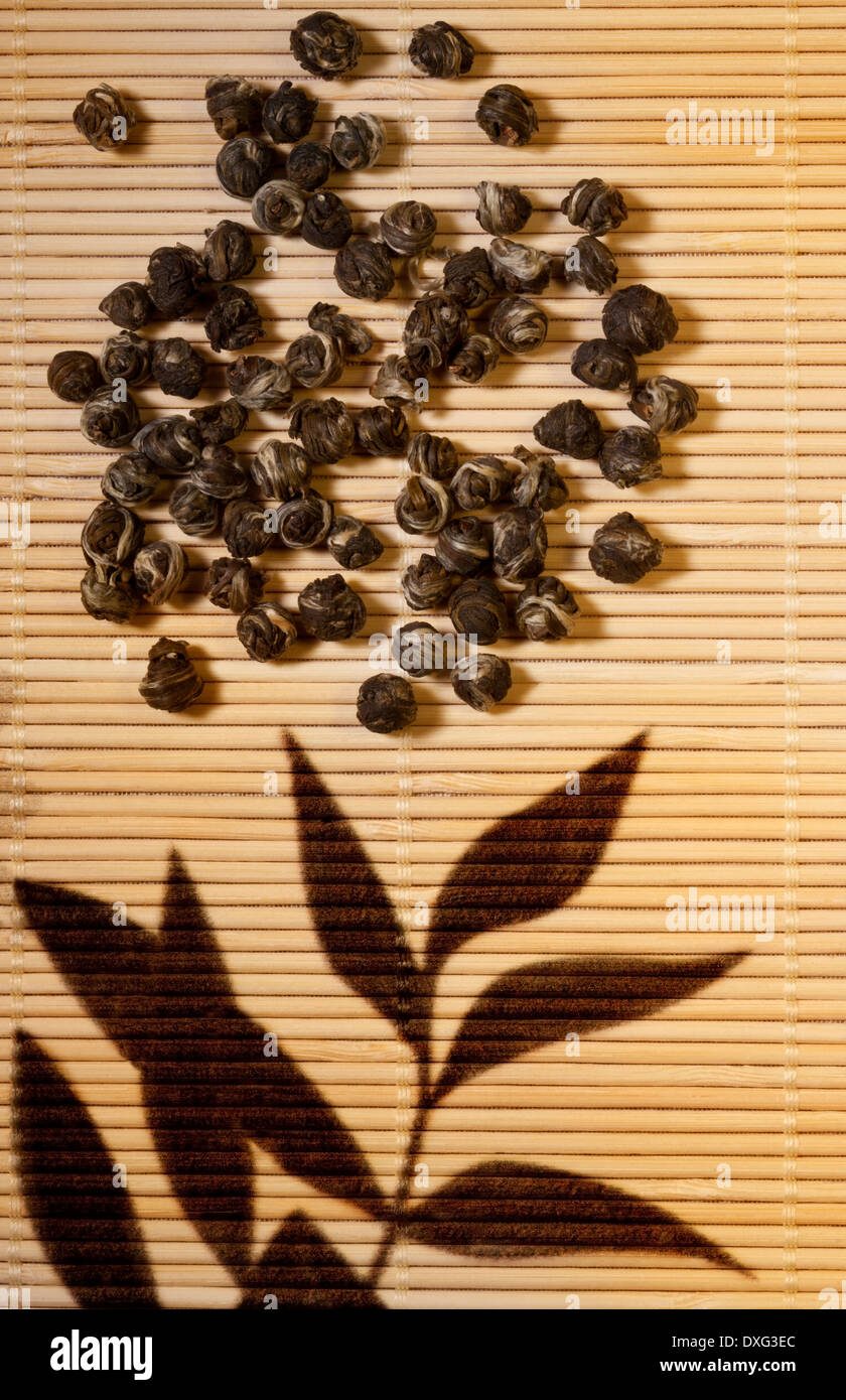 Chinese Jasmine Pearl Tea Stock Photo Alamy