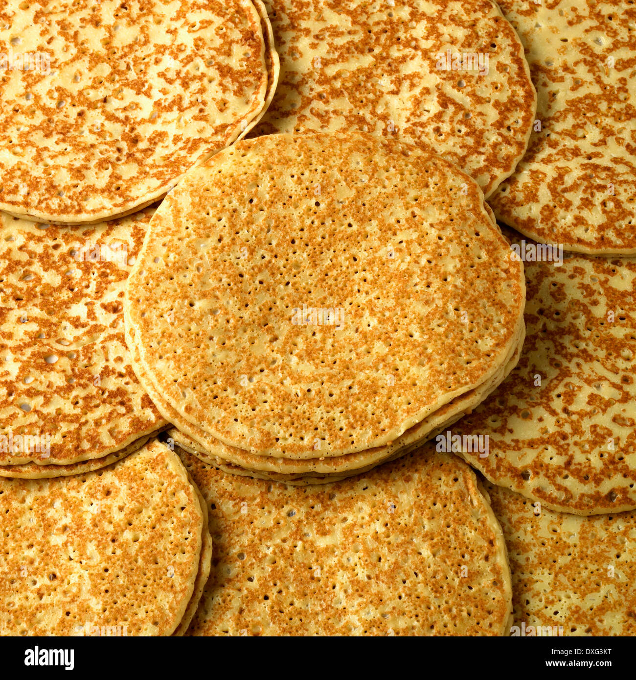 Full Frame Shot Of Baked Pancakes Stock Photo