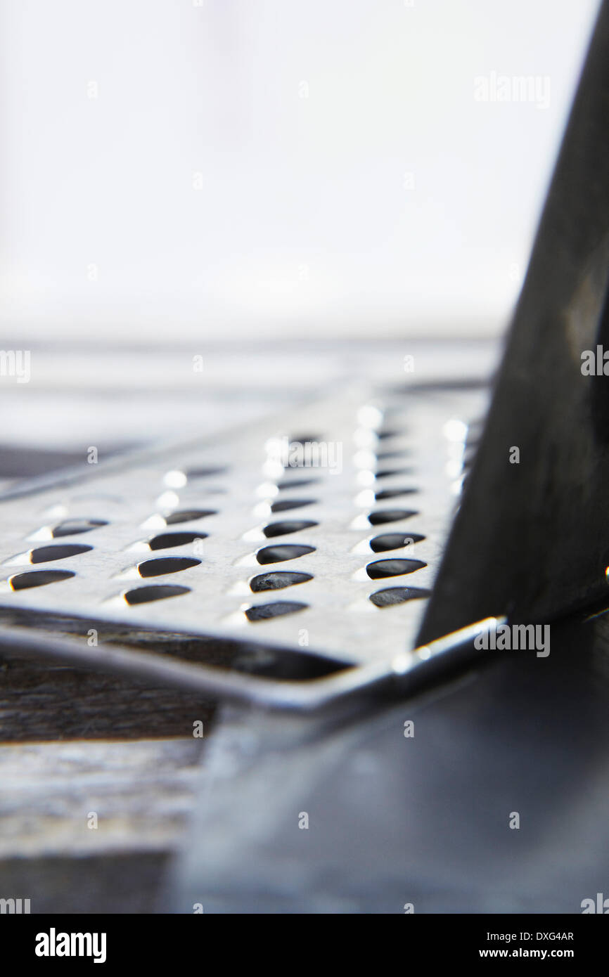 Abstract View Of Metal Grater Stock Photo