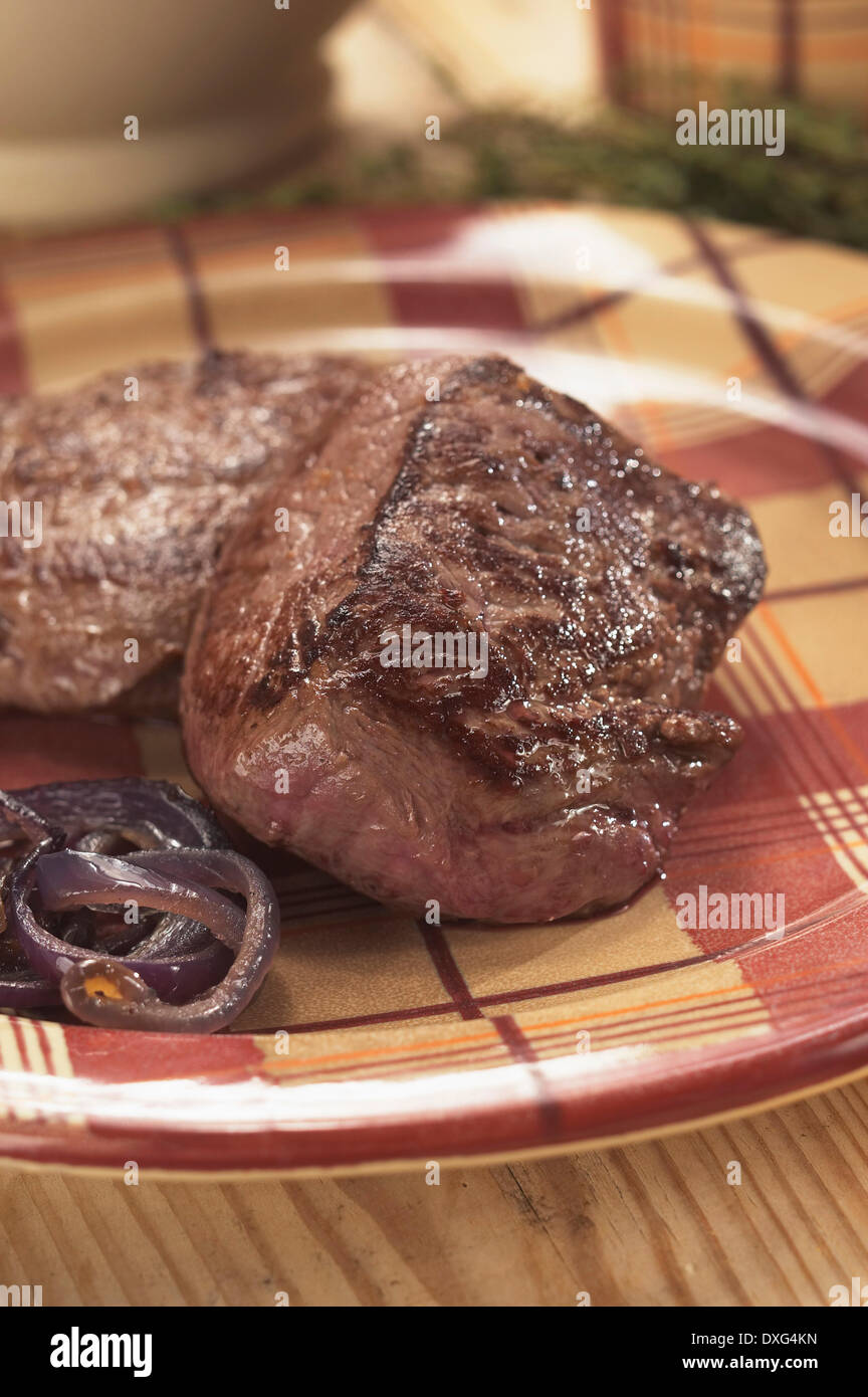 Piece Of Cooked Steak Stock Photo