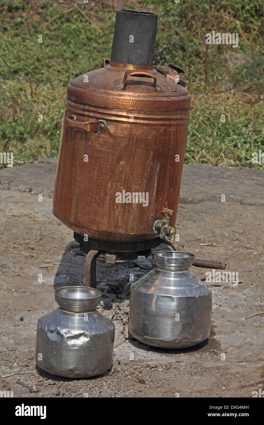 Antique, old Water heater, India Stock Photo