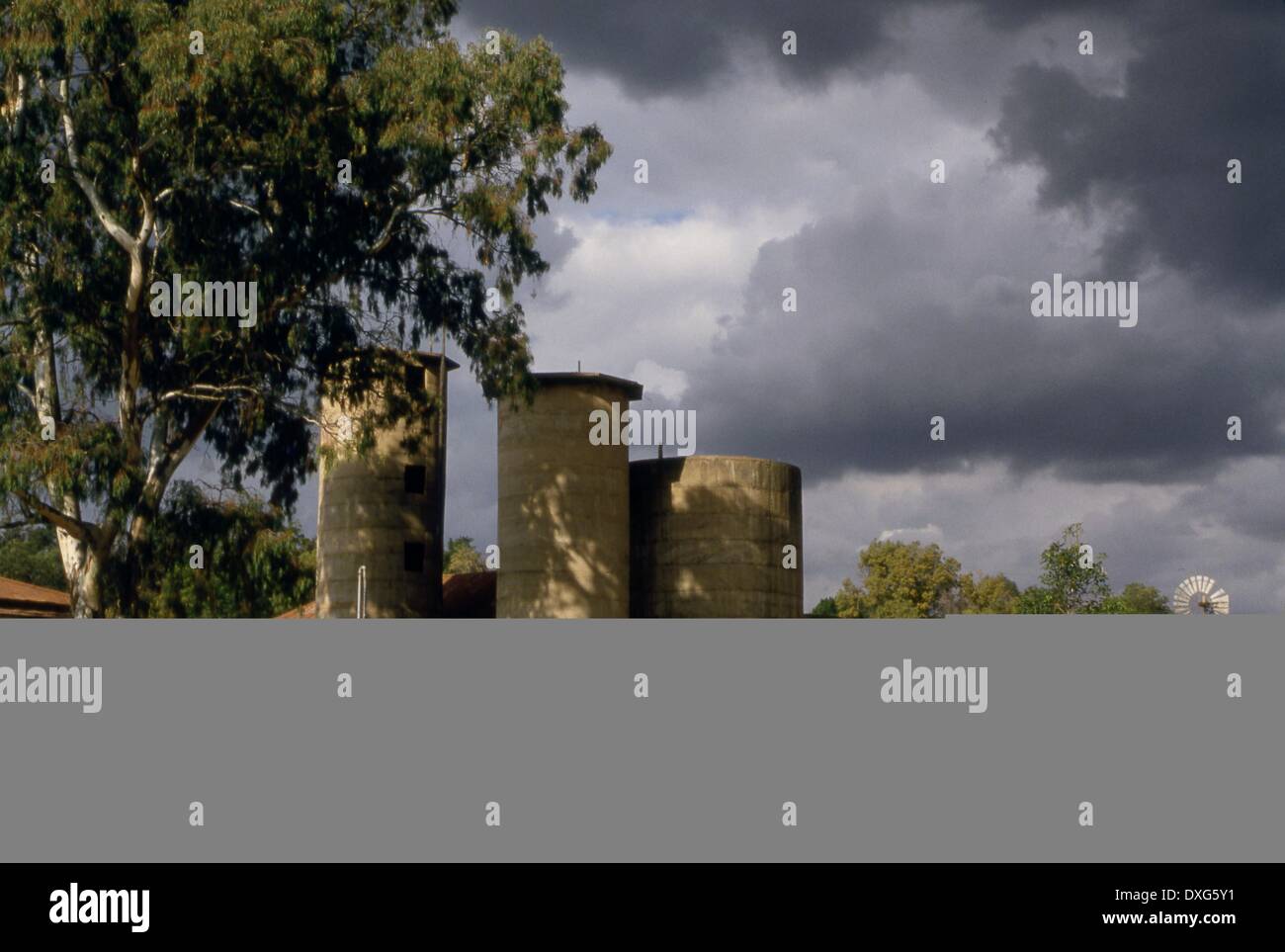Silos and old farm buildings omn the original Kyalami farm, Midrand