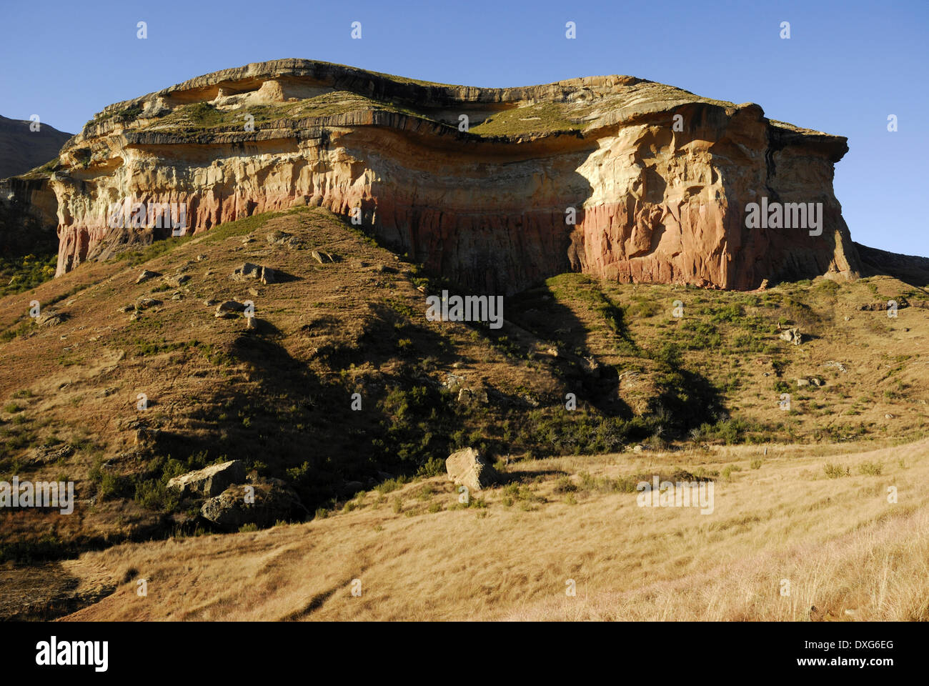 Mushroom Rocks sandstone cliffs at Golden Gate National Park,eastern Freestate, South Africa Stock Photo