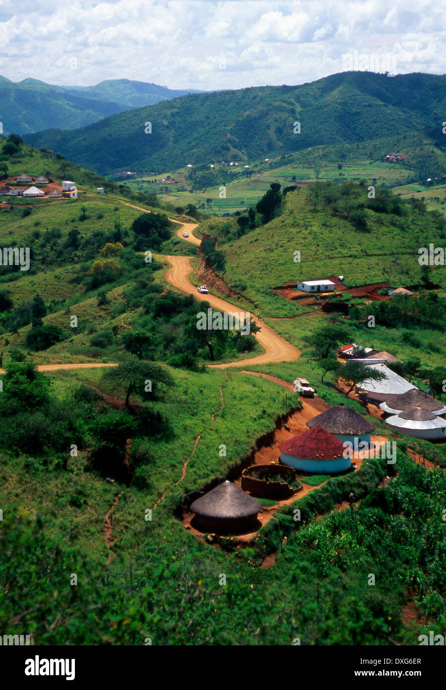 African rondavels in Umkomaas Valley Stock Photo Alamy