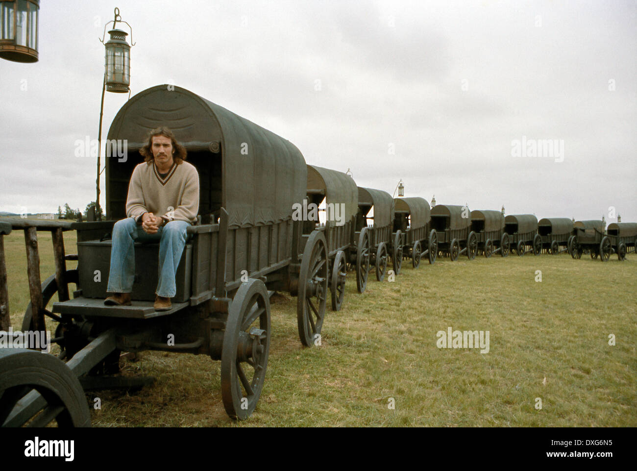 The laager of bronze ox wagons at the Blood River Monument near Dundee