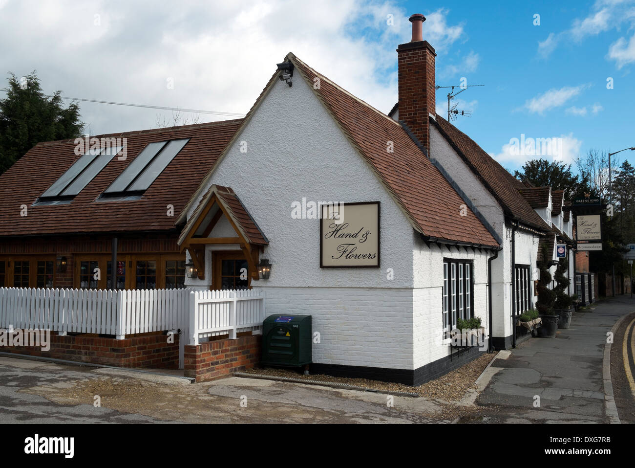Hand & Flowers bar restaurant and public house Marlow Bucks UK Stock