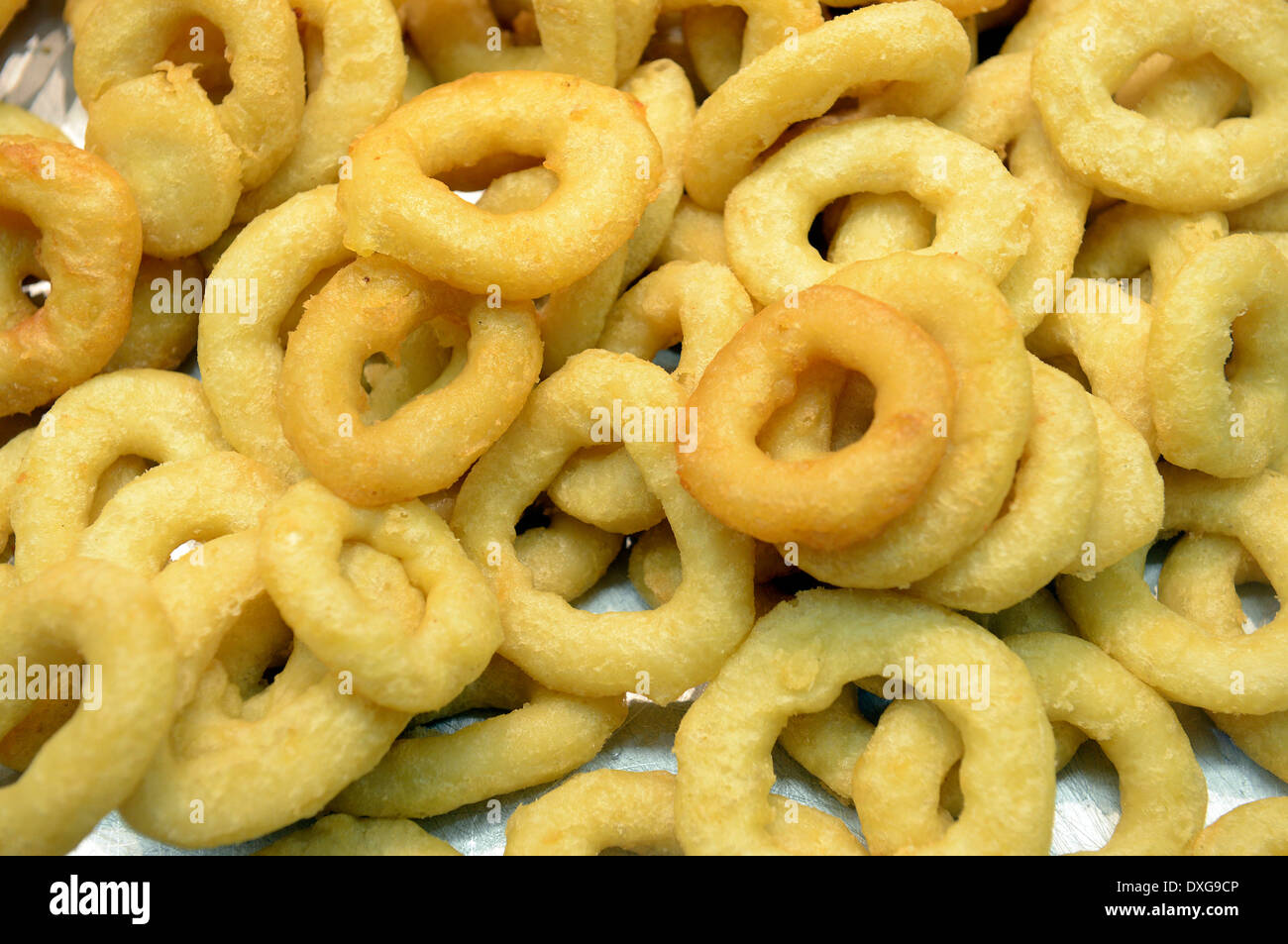 deep fried squid rings, Calamari fritti Stock Photo - Alamy